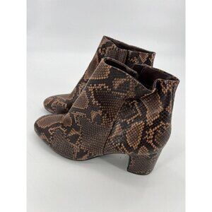 AK Anne Klein  Get it Women's Snake Skin Ankle Boots Brown Size 8.5